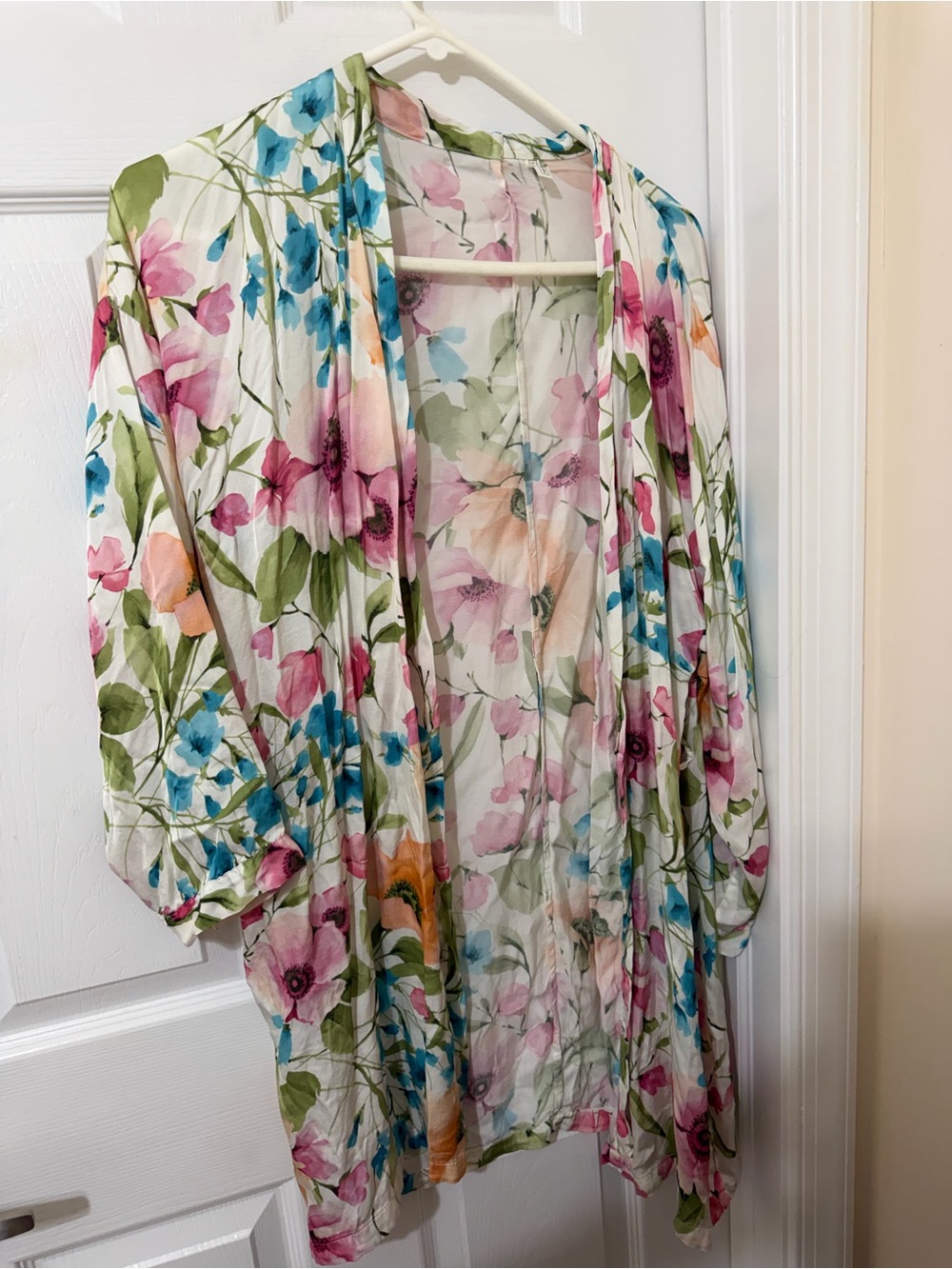 intimissimi Floral Sheer Kimono Robe in Multicolor